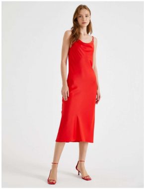 Koton Satin Dress With Thin Straps