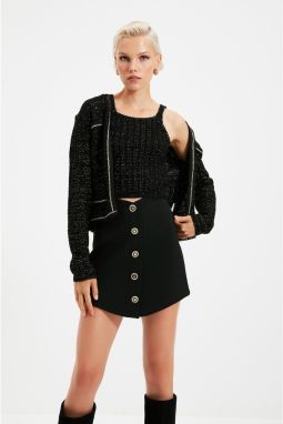 Trendyol Black Tweed Look Cardigan Blouse Knitwear Suit Cardigan