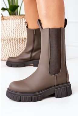 Insulated Chelsea Boots Army Green Must Have