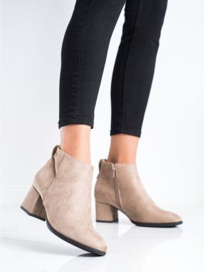 CLASSIC BEIGE ANKLE BOOTS VINCEZA