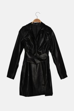 Trendyol Black Waist Detailed Slit Dress