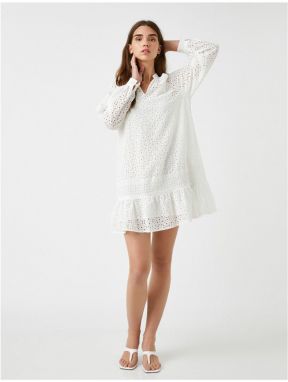 Koton Lace Dress Long Sleeve Cotton