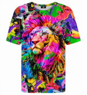Mr. GUGU & Miss GO Unisex's Colorful Lion T-Shirt Tsh2202