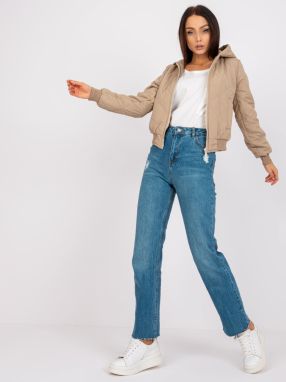 Dámska bunda Fashionhunters Beige