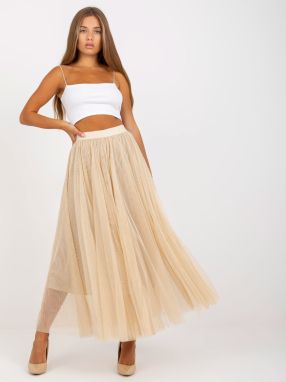 Dámska sukňa Fashionhunters Beige