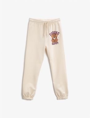 Koton Printed Jogger Sweatpants With Pockets Tie Waist Elastic