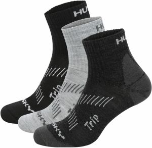 Socks Trip 3pack HUSKY black/light grey/dark. gray