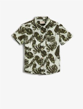 Koton Floral Print Pocket Detailed Cotton Shirt