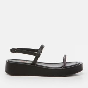 Yaya by Hotiç Women's Black Flat Sandals