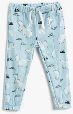 Koton Baby Boy Soft-Textured Polar Bear Printed Jogger Sweatpants