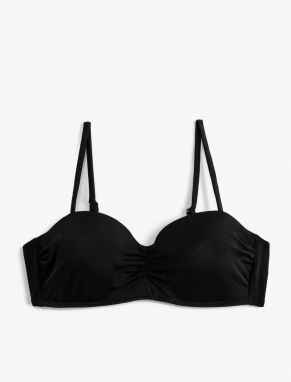 Koton Strapless Bikini Top with Covered Drape Detail