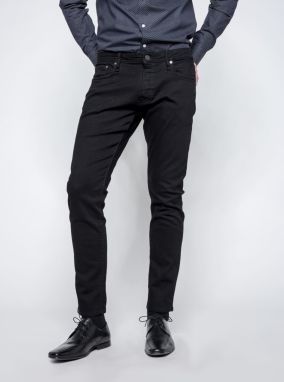 Čierne slim fit rifle Jack & Jones Glenn