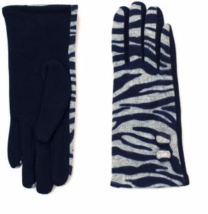 Art Of Polo Woman's Gloves Rk16379 Navy Blue