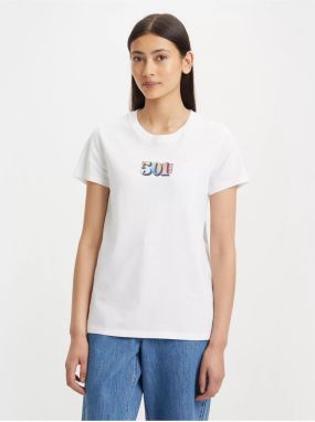 Levi's White Women's T-Shirt Levi's® 501 - Women