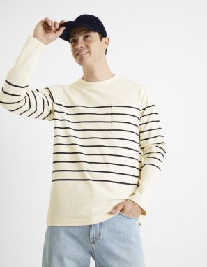 Celio Striped T-shirt Veboxmlr - Men