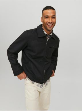 Black Men's Jack & Jones Johnson Wool Shirt Jacket - Men