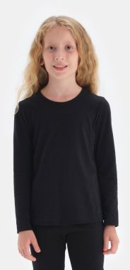 Dagi Black Crew Neck Long Sleeve T-shirt