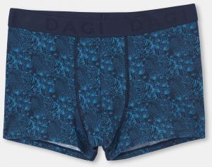 Dagi D-men Petrol Blue Patterned Compact Combed Cotton Boxer