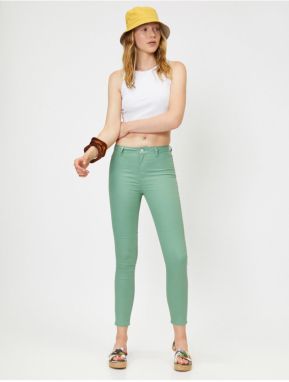 Koton Women's Green Skinny Leg Pants