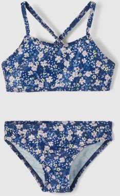 Blue Girly Floral Two Piece Swimsuit name it Felisia - unisex