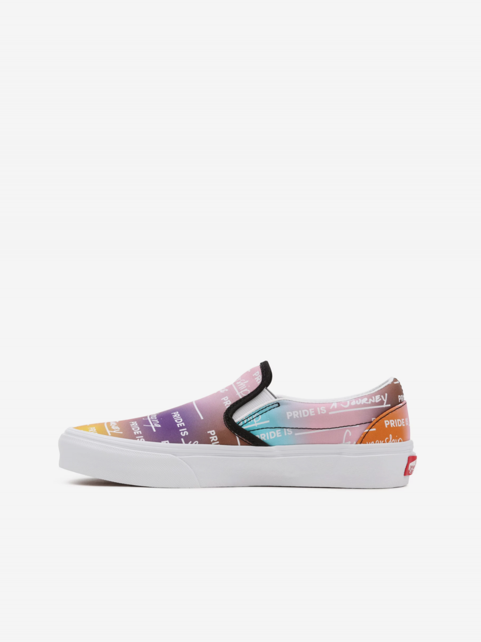 Purple Pink Women Patterned Slip on Sneakers VANS Rainbow - Women