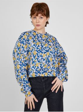 Yellow-blue womens patterned sweatshirt VANS - Women