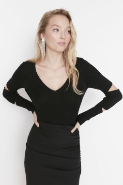 Trendyol Black Lurex Knitwear Blouse