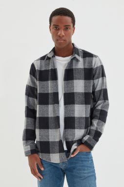 Trendyol Indigo Slim Fit Shirt Collar Lumberjack Plaid Shirt