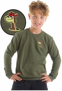 Denokids Dino Boys Khaki Sweatshirt