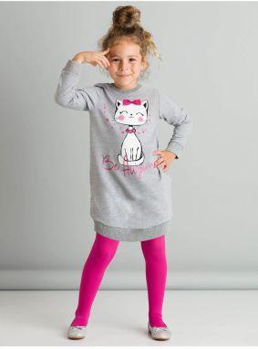 Dievčenské šaty Mushi MS-20S1-404/Gray Pink White