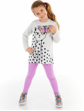 mshb&g Butterfly&Cat Girl's T-shirt Tights Set