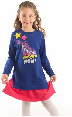 mshb&g Wow Skate Girl Navy Blue Pink Dress