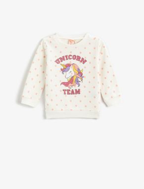 Koton Unicorn Printed Sweatshirt Cotton