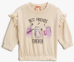 Koton Baby Girl Beige Sweatshirt