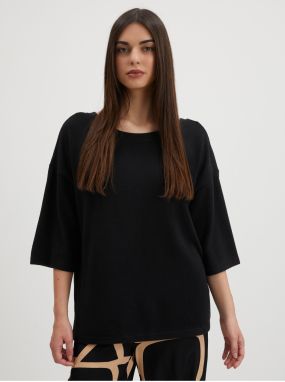 Black Loose Blouse with Neckline Noisy May City - Women