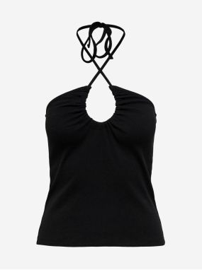 Black Tank Top with Exposed Shoulders ONLY Nessa - Women