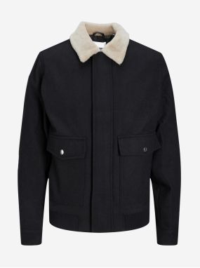 Black men's jacket with wool Jack & Jones Johnson Tom - Men