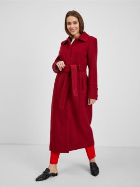 Burgundy women's winter coat with wool ORSAY - Ladies