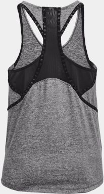 Under Armour Tank Top Knockout Mesh Back Tank-GRY - Women's