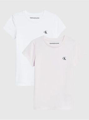 Set of two girls' T-shirts in pink and white Calvin Klein Jea - Girls