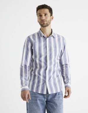 Celio Cotton Shirt Bastripes - Men