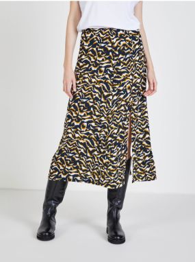 Yellow-Black patterned midisukně JDY Blair - Ladies