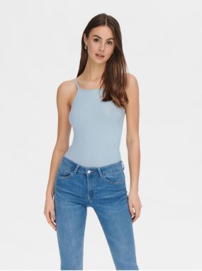 Light blue ribbed tank top JDY Fransiska - Women