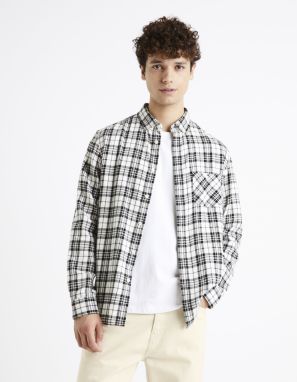 Celio Plaid Flannel Shirt Canewto - Men