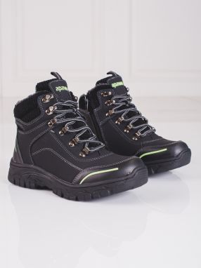 Black boys' trekking shoes Shelvt