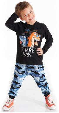 Denokids Shark Party Boys T-shirt Pants Suit