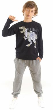 mshb&g Robotrex Boys T-shirt Gray Trousers Suit