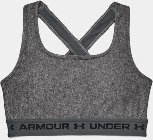 Under Armour Bra Crossback Mid Heather Bra-GRY - Women's