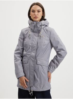 Grey Women's Winter Coat Hooded Ragwear Tunned - Women