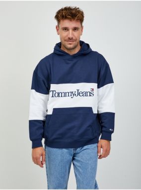 White and Blue Mens Hoodie Tommy Jeans - Men